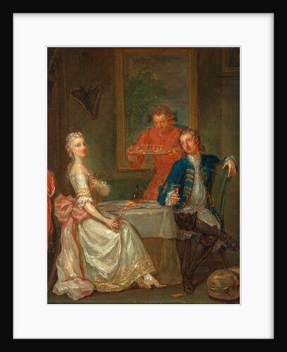 A Dinner Conversation A Man and Woman Drinking at Supper by Marcellus Laroon the Younger