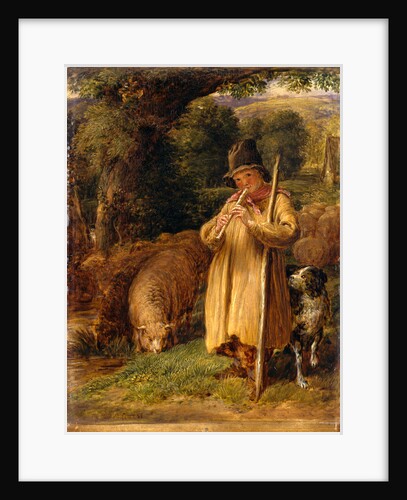 Shepherd Boy Playing a Flute by John Linnell