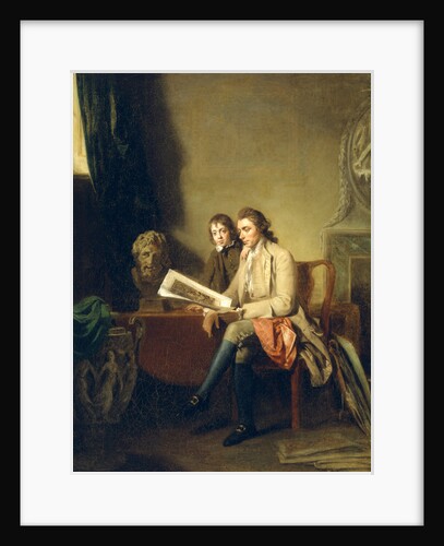 Portrait of a Man and a Boy Looking at Prints by John Hamilton Mortimer