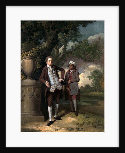 A Young Man with his Indian(?) Servant Holding a Portfolio by John Hamilton Mortimer