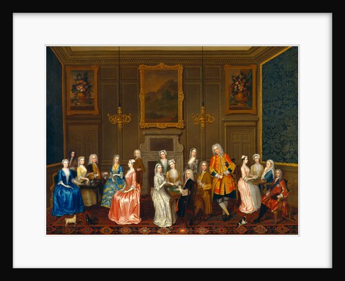 Tea Party at Lord Harrington's House, St. James's by Charles Philips