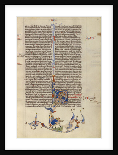 Initial H: Moses striking Water from the Rock and Israelites Drawing Water by Anonymous