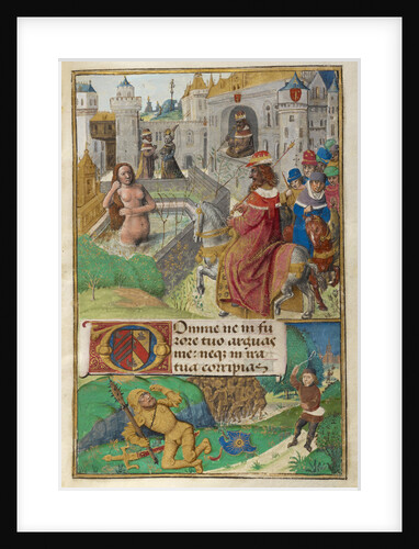 David and Bathsheba: David slaying Goliath by Master of Cardinal Bourbon