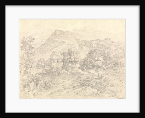 A View of Civitella from the Serpentara next to Olevano by Heinrich Reinhold