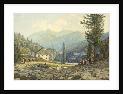 View of the Residence of Archduke Johann in Gastein Hot Springs by Thomas Ender