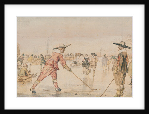 A Winter Scene with Two Gentlemen Playing Colf by Hendrick Avercamp