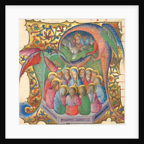 Initial A: Pentecost by Stefano da Verona