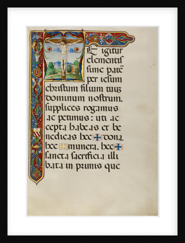 Initial T: The Crucifixion by Matteo da Milano