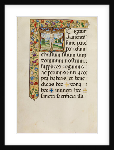 Initial T: The Crucifixion by Matteo da Milano
