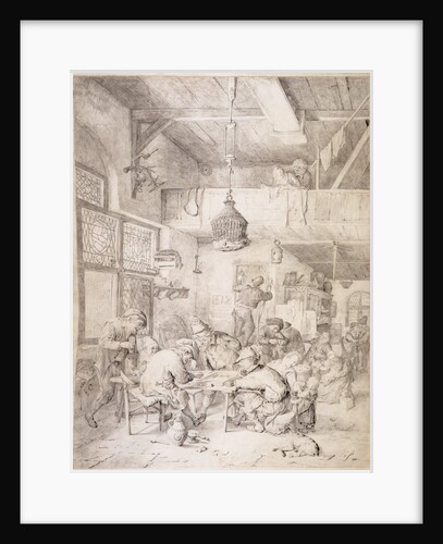 Peasants Playing Backgammon and Merry-Making in a Tavern by Cornelis Dusart