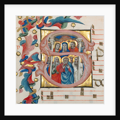 Initial S: Pentecost by Niccolò di Giacomo da Bologna