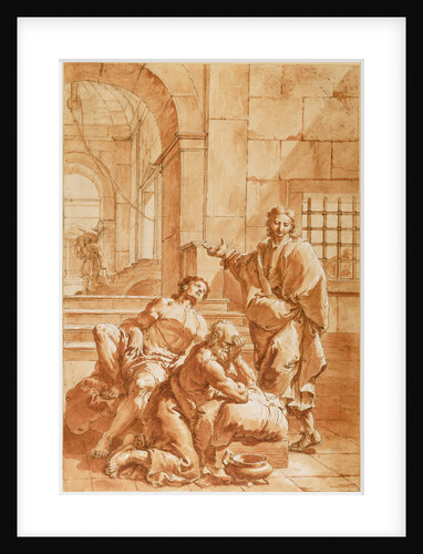 Joseph Interpreting the Dreams of his Fellow Prisoners by Francesco Salvator Fontebasso