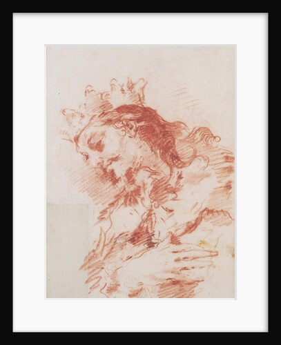 Half Length Figure of a Magi (verso: A Seated Ruler Half-Length Carrying a Scepter) by Giovanni Antonio Guardi