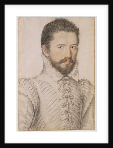 Portrait of a bearded man, half-length, wearing a slashed doublet by L'Anonyme Lécurieux