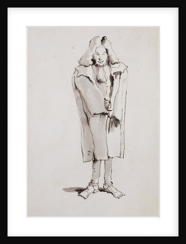 Caricature of a Man Wearing an Overcoat by Giovanni Battista Tiepolo
