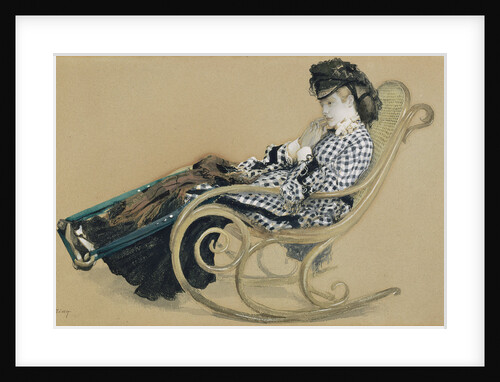 Young Woman in a Rocking Chair, study for the painting The Last Evening by Jacques Joseph Tissot