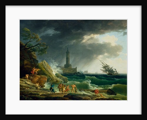A Storm on a Mediterranean Coast by Claude-Joseph Vernet
