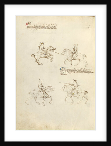 Equestrian Combat with Lance and Sword by Fiore Furlan dei Liberi da Premariacco