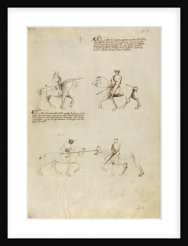 Equestrian Combat with Lance and Sword by Fiore Furlan dei Liberi da Premariacco