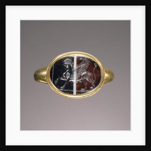 Engraved gem set into a ring by Anonymous
