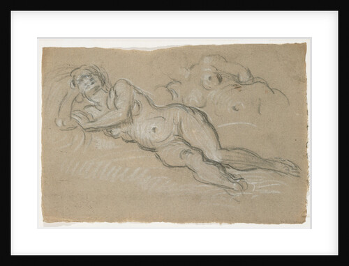 Two Studies of a Reclining Female Nude by Domenico Tintoretto