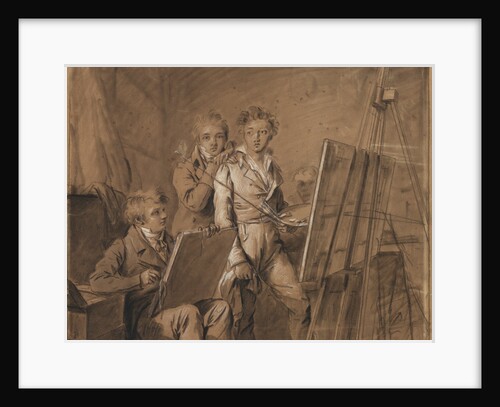 Three Young Artists in a Studio by Louis-Léopold Boilly