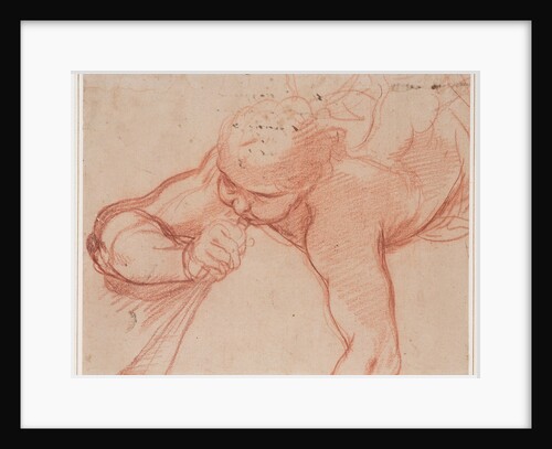 An Angel Blowing a Trumpet (recto), The Virgin and Child with Kneeling Saints (verso) by Mattia Preti