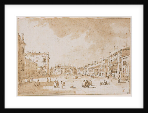 View of Campo S. Polo by Francesco Guardi