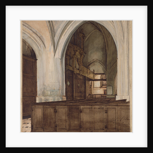 Interior of Abbey of Aramont by François Bonvin
