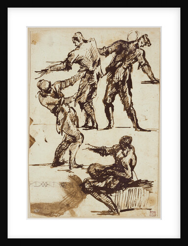 Four Studies of a Male Figure by Giovanni Battista Piranesi