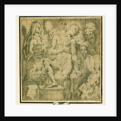 Figures Tending to the Wounded Saint Sebastian by Andrea Lilio