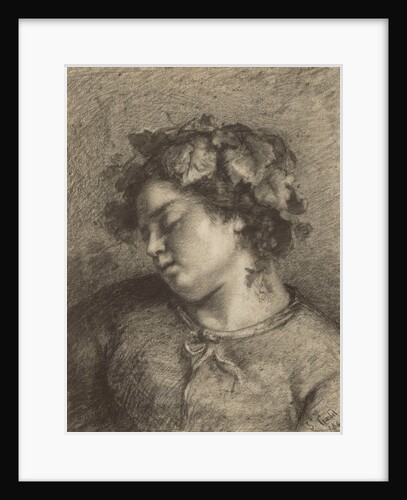 Head of a Sleeping Bacchante by Gustave Courbet