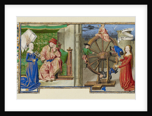 Philosophy Consoling Boethius and Fortune Turning the Wheel by Coëtivy Master