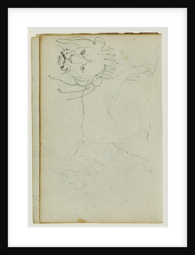 Lion walking, face of lion by Théodore Géricault