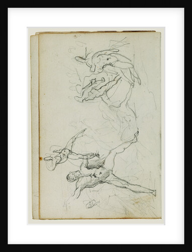 Studies of nude men in combat by Théodore Géricault