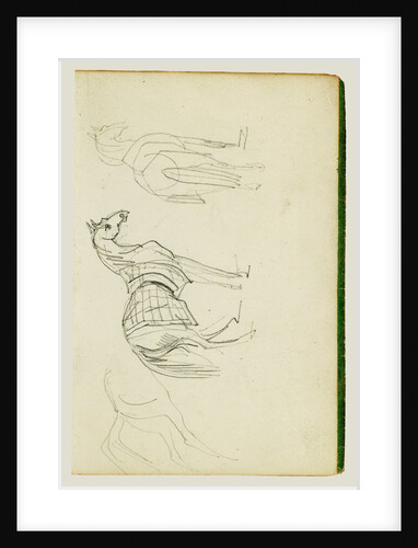 Three horse studies by Théodore Géricault