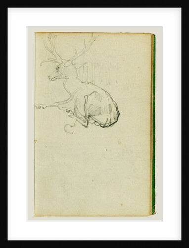 Seated Stag by Théodore Géricault