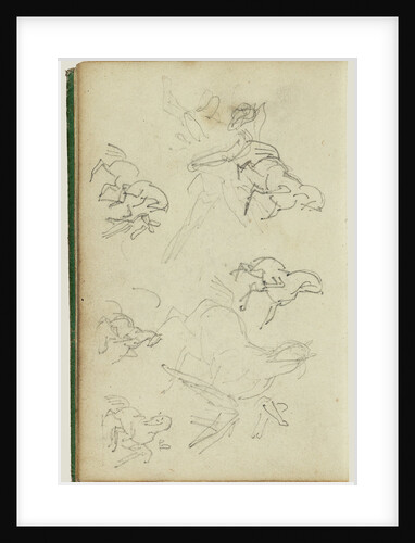 Six studies for man beside a rearing horse by Théodore Géricault