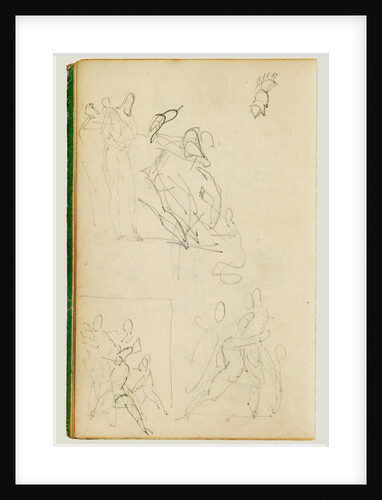 Three compositional studies of figure group by Théodore Géricault