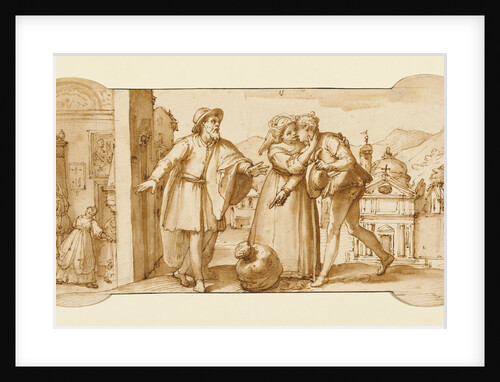 Taddeo Returning Home with the Sack of Stones and in Bed Recovering from His Fever by Federico Zuccaro