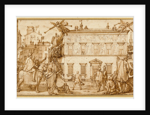 Taddeo Decorating the Façade of the Palazzo Mattei by Federico Zuccaro
