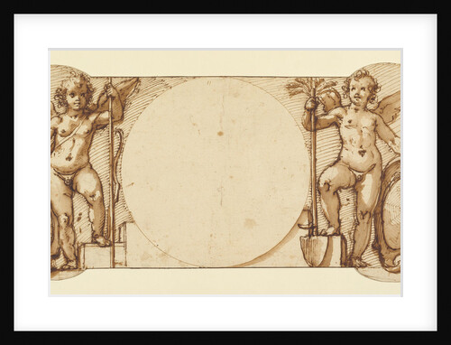 Two Child Angels, Symbolizing Patience and Industry by Federico Zuccaro