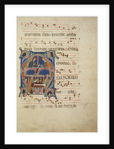Initial M: The Death of Saint Dominic by Bolognese Illuminator of the First Style