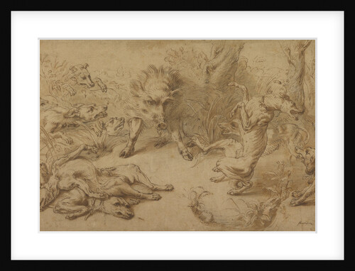 A Wild Boar at Bay by Frans Snyders