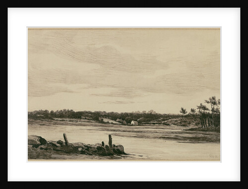The Loing River at the Edge of the Forest of Fontainebleau by Théodore Rousseau