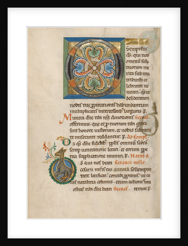 Decorated Initial O, Inhabited Initial D by Anonymous