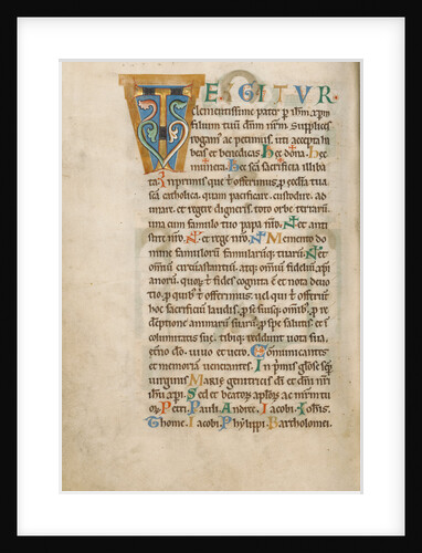 Decorated Initial T by Anonymous