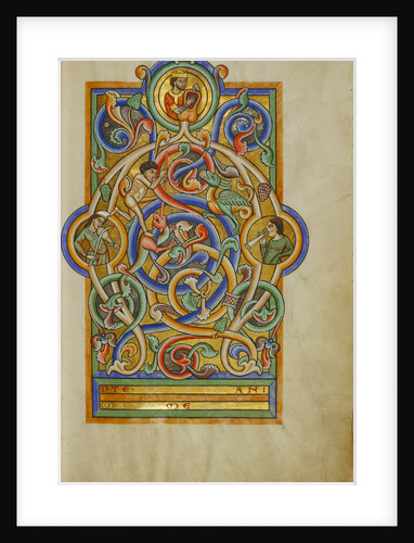 Initial A: David and Companion Musicians by Anonymous