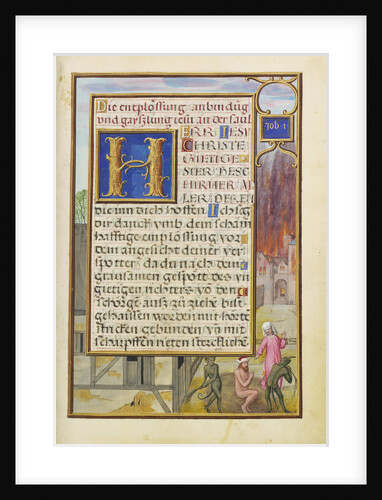 Border with Job Mocked by His Wife and Tormented by Two Devils by Simon Bening