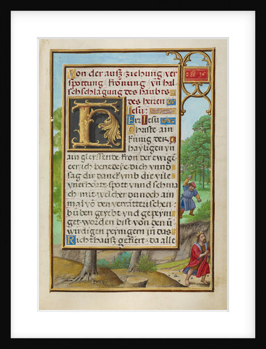 Border with Shimei Throwing Stones at David by Simon Bening